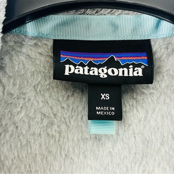 Patagonia Size XS Women's Synchilla Grey Turquoise Vest GSB - Picture 4 of 8